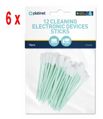 6x PLATINET Sticks zur Reinigung von elektronisch. Geräten(Tastatur)+Flüssigkeit