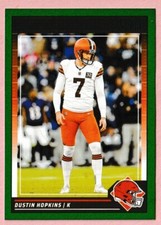 2024 Panini Score Football Green Parallel Dustin Hopkins #69 Cleveland Browns