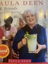 Paula Deen And Friends SIGNED/Autographed Living It Up Southern Style HC/DJ