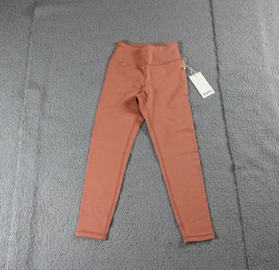 Mate The Label Legging Midi Sports Bra Xs Rose Orange Organic USA New - Image 2 of 4