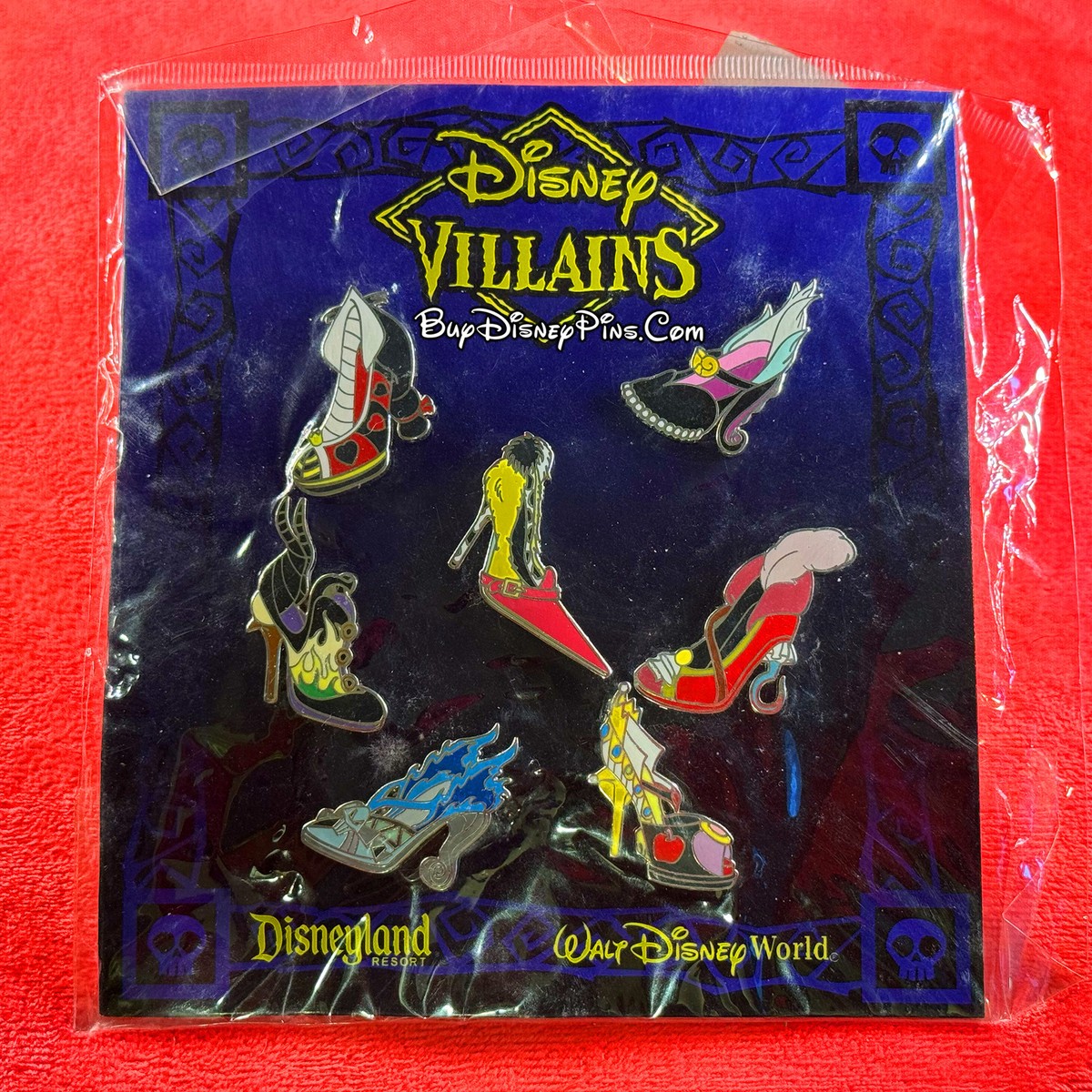 Villains Shoes High Heels 7 Pin Set Disney Pin Lot | eBay