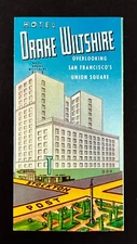 1957 Hotel Drake Wiltshire San Francisco Union Square CA Travel Mini Brochure
