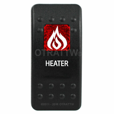 OTRATTW Carling Technologies Contura II Rocker Switch, HEATER, RED LENS