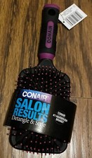 Conair Salon Results Rectangle Cushion Hair Brush Black  Pinkish Purple
