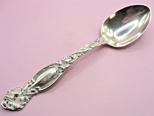 Simpson Hall Miller International Sterling Frontenac Lily Teaspoon 5 1/2" P Mono