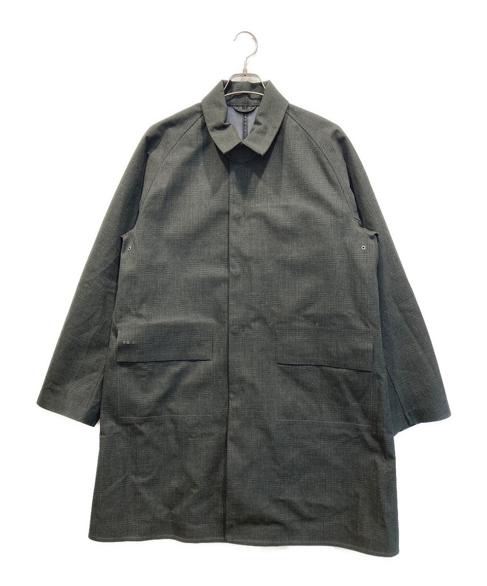 DESCENTE PAUSE WOOL MIX SUPPORT COLLAR COAT Size: L Gray Men 