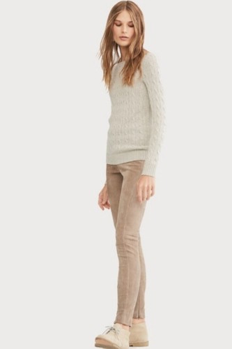 RALPH LAUREN PURPLE LABEL LAMB SUEDE LEATHER SKINNY PANTS SIZE 4 - Picture 13 of 13