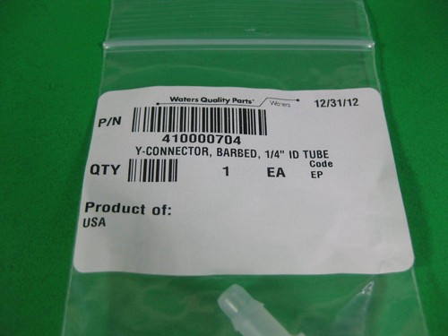 Waters Y-Connector, Barbed ¼" ID Tube -- 410000704 -- New - Picture 2 of 6
