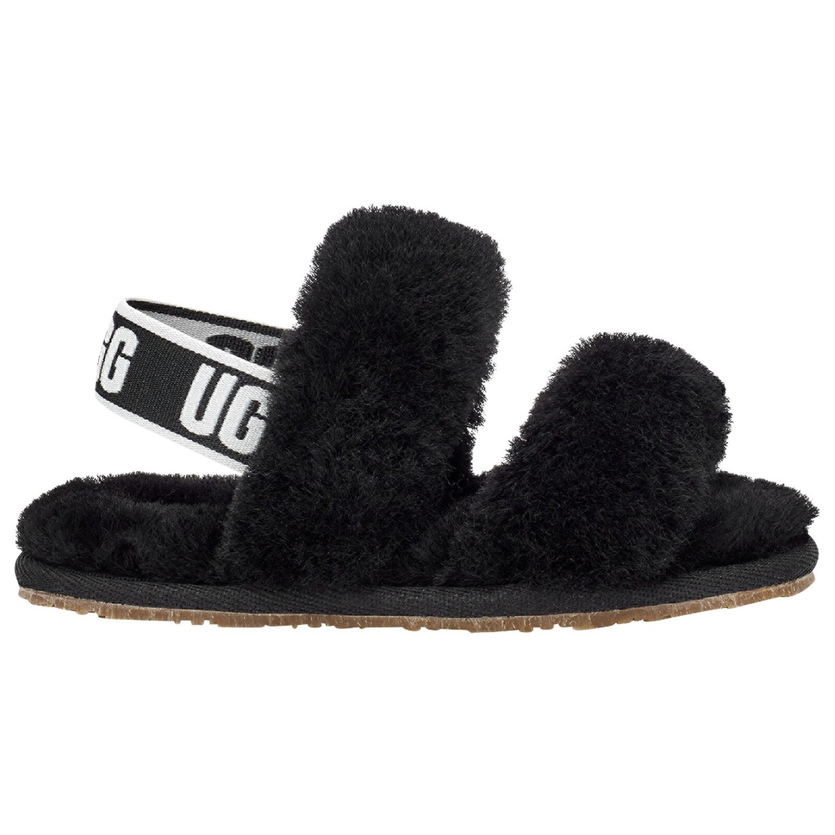 Ugg Oh-Yeah Girls TD 'Black' Slides 1116636T Size 9 NWT NIB