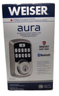 Weiser Aura Bluetooth Keypad Smart Door Lock Deadbolt Iron Black 9GED18500-001