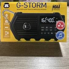 G-Storm Wireless Bluetooth Speaker With AM/FM Weather Alert Radio Flashlight