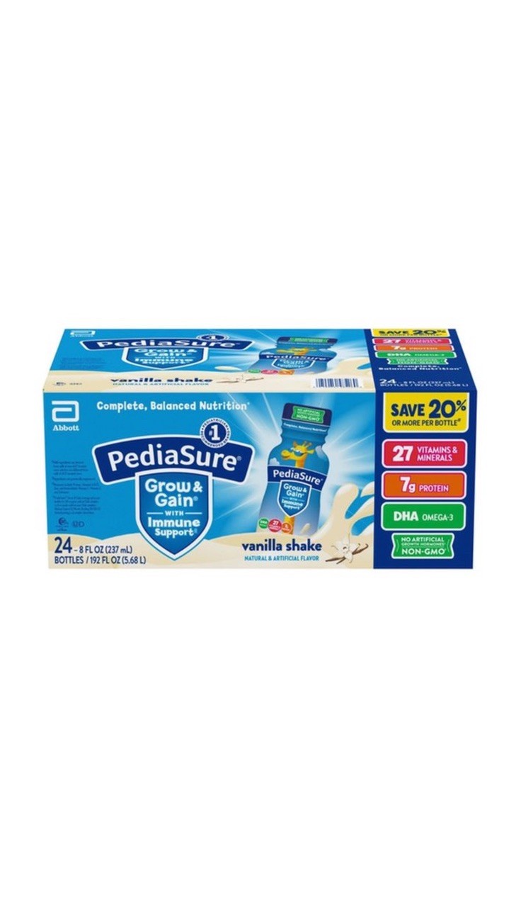 PediaSure Grow & Gain with Immune Support Vanilla Shake 24 Pack Non-GMO