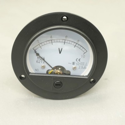 1pc 62T2 AC 0-10V Analog Voltmeter Volage Panel Meter Panel Face Dia. 90mm 10V