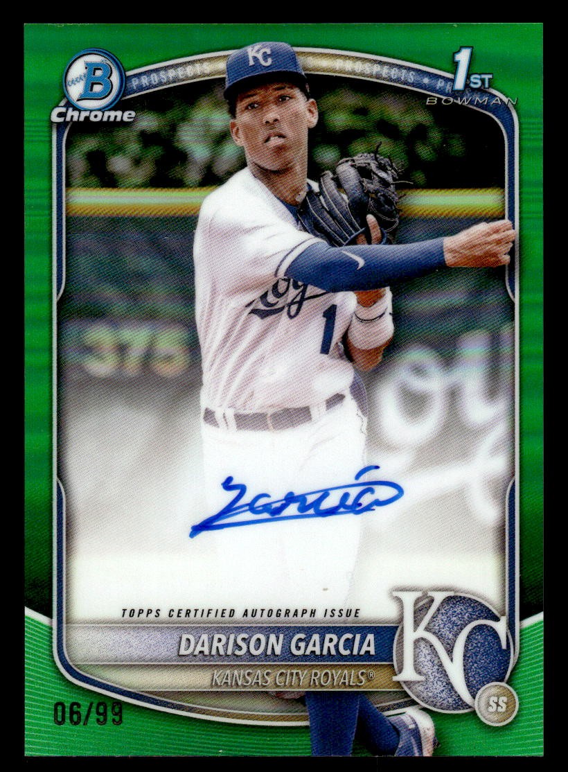 2025 Bowman Chrome #CPA-DG Darison Garcia Prospect Autographs Green #/99
