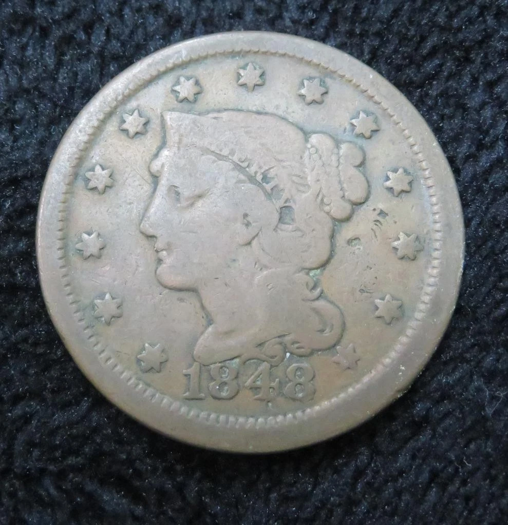1848 Year Braided Hair Large Cents (1839-1857) for sale | eBay