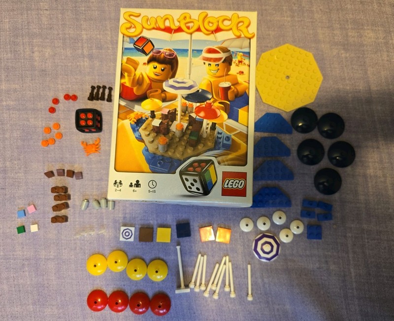 Lego Sunblock Game 3852 Complete In Box With Reprinted Instructions Used