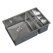 1.5 Bowl Undermount Kitchen Sink – Brushed Stainless Steel 67x44x20cm-Dual Basin