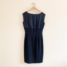 Vintage Gillian Classic Sleeveless Open Back Little Y2K Black Dress 6