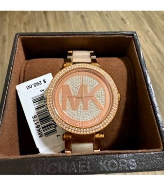 MK6176 Michael Kors Parker Rose Gold Wristwatch for Women EUC