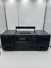 SONY CFD-600 MEGA BASS Boombox CD Player Radio TESTED WORKING Tape Doesn  t Work