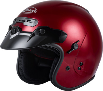 Gmax GM-32 Open Face Helmet Internal Sun Visor Candy Red 2X-Large