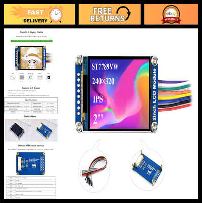 Mini 2'' LCD Screen for Raspberry Pi/Arduino/STM32 - 240x320 IPS Display, SPI Int