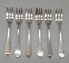 Robbe & Berking Martelé 90er Silber 6 Kuchengabeln 14,5 cm Besteck Gabeln