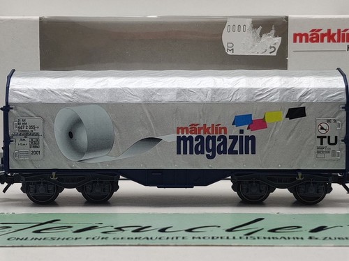 Märklin H0 AC 47201 Schiebeplanenwagen "Magazin JW'01" Shimmns-tu / NEM / MB / O | Condition: Gebraucht