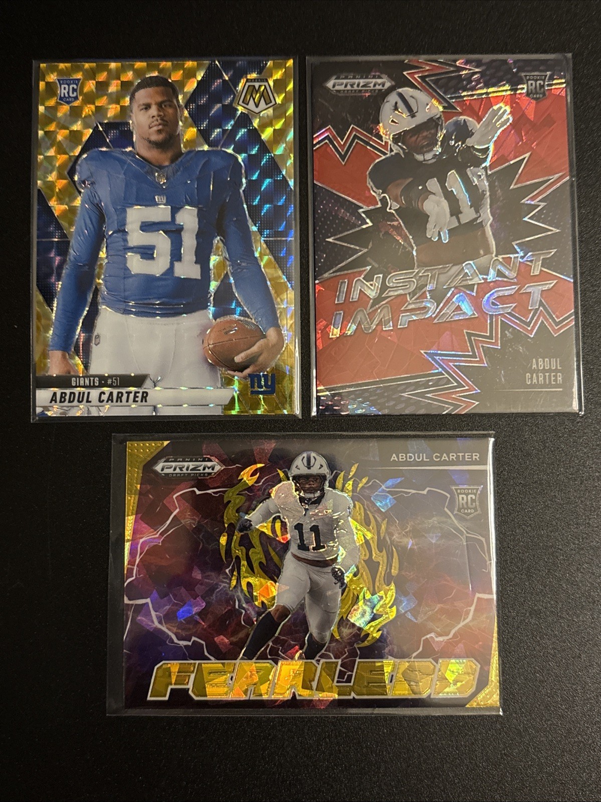 6 Card Abdul Carter Football Rookie Lot