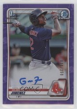 2020 Bowman Chrome Prospect Purple Refractor 34/250 Gilberto Jimenez Auto 0nz0