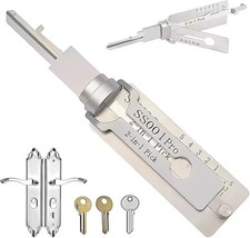 Key Decoder 2 In 1 Portable Lock Picking Set Hook And Pickup Tool Kit Ergonomic