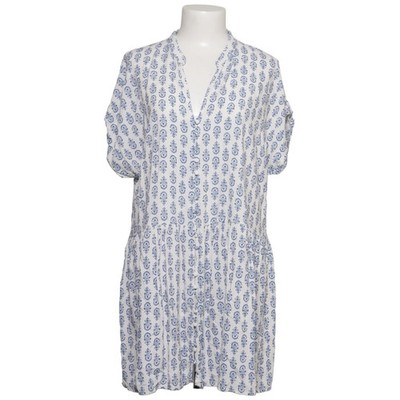 H&M, Kleid, Größe: M, Weiß/Mehrfarbig/Blau, Viskose, Sonstiges, Damen #Ncu