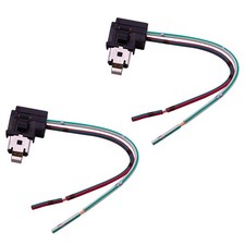 H1 H3 Headlight Fog Light Bulb Socket Wire Harness Connector - Pack of 2