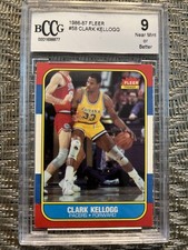 1986 FLEER #58 CLARK KELLOGG RC PACERS BCCG 9 Near Mint or Better
