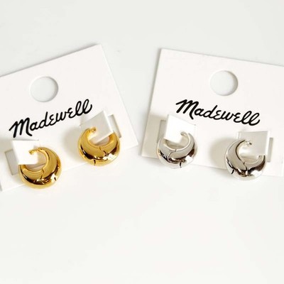 14mm Madewell Huggie Hoop Earrings Gift Chic Women Party Vacation