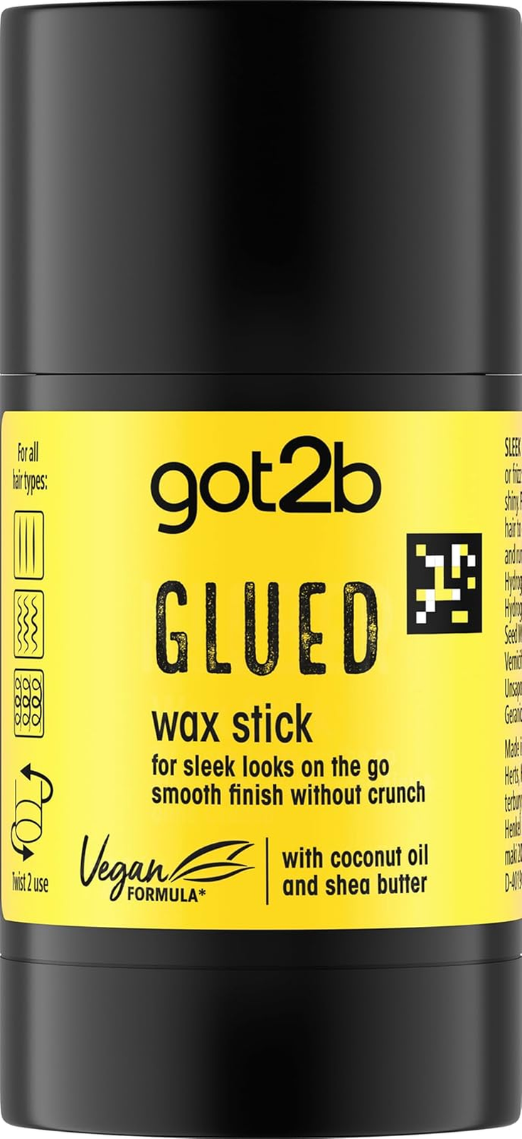 got2b Glued Wax Stick 50g Long Lasting Clear Hair Styling Wax Strong Hold Vegan