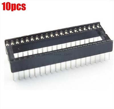 10Pcs Socket Pcb Mount Connector Dip 40-Pin 40Pin Dil New Ic cb &ex