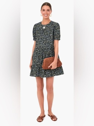 Hyacinth House Quinn Tiered Mini Dress in Black Floral Tuckernuck Small