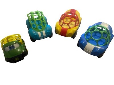 Oball Go Grippers Vehicles 4 Car Lot  Race Cars John Deer