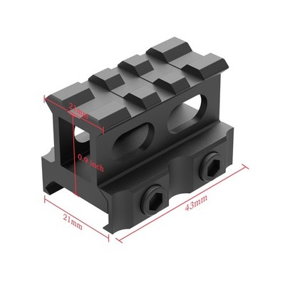 3 Slots Riser Mount for Red Dot- Low/ Medium/ High profile for Picatinny Rail