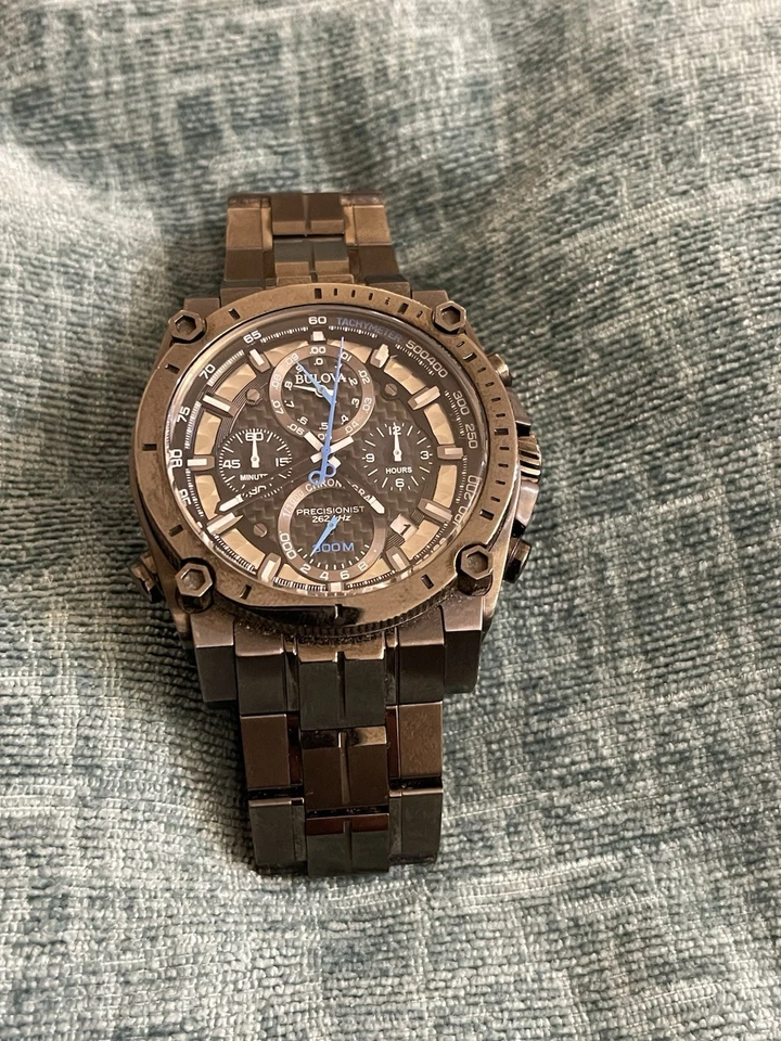 Bulova Men's Precisionist Stainless Steel Chronograph 46.5mm Watch ref 98B229 - Image 2 of 4