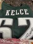 Jason Kelce Philadelphia Twice Signed Green Football Jersey PSA ITP Hologram