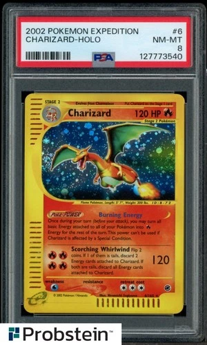 2002 Pokemon Expedition #6 Charizard Holo PSA 8 NM-MT