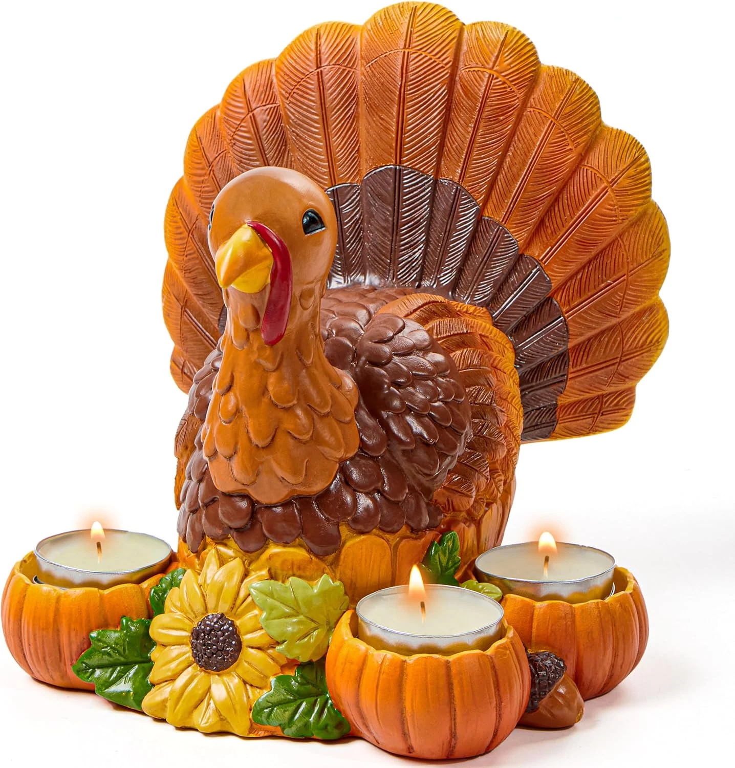 Thanksgiving Turkey Candle Holders, Thanksgiving Turkey Tabletop Centerpiece Dec