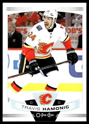 2019-20 O-Pee-Chee #262 Travis Hamonic Calgary Flames Hockey Card