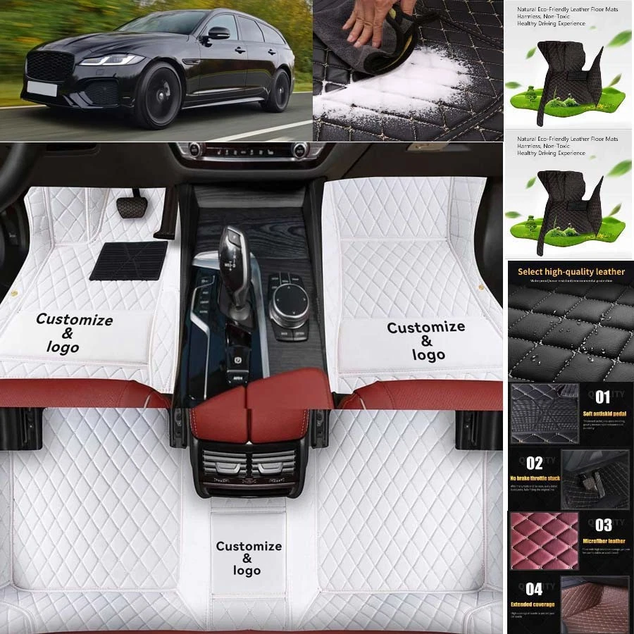 For Jaguar XF Car Floor Mats Luxury Waterproof Liners Carpets Cargo Custom - Imagem 2 de 4