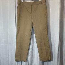 NWT Talbots Women's Beige Hampshire Straight Ankle Pants - Size 12p