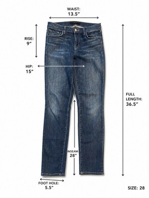 J BRAND Womens Size 28 After Dark Stretch Denim Mid Rise Skinny Jeans Blue