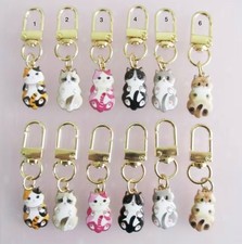Adorable Enamel Cats Keychain / Purse Charm Backpack Cat Clip