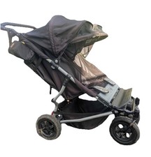 Mountain Buggy Duet Double Pushchair All Terrain, Twin, Easy Folding, Black